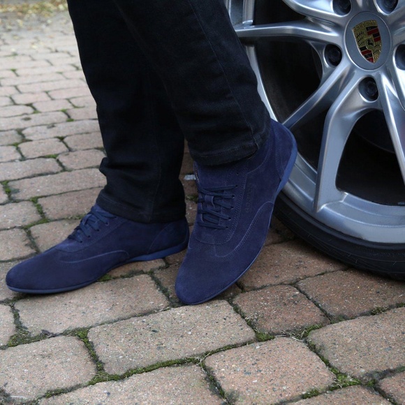 Sparco Imola-GP Blue Suede Driving Shoes - New in Box - Fits Mens Size 9.5D - Picture 1 of 8